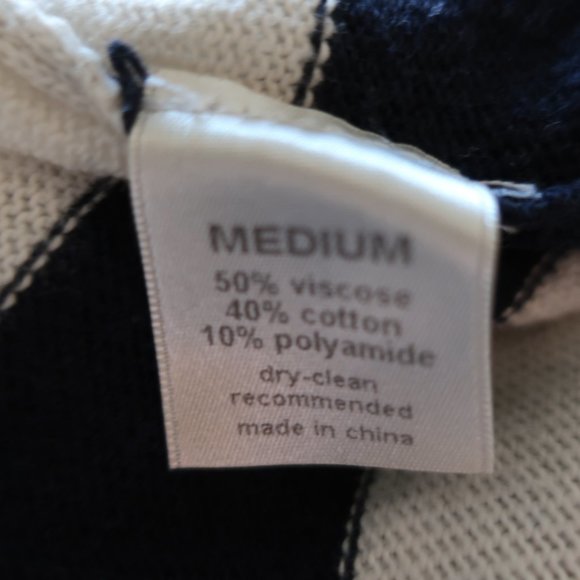 SCOOP NYC NAVY WHITE HOODED SWEATER SZ M * - Picture 10 of 11